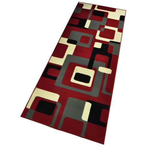 Moderne loper Retro - rood - overzicht schuin