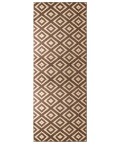 Moderne loper ruiten - Diamond donkerbruin/beige - overzicht boven, thumbnail Moderne loper ruiten - Diamond donkerbruin/beige - overzicht boven, thumbnail