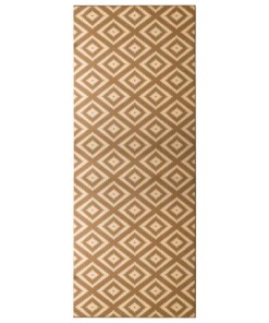 Moderne loper ruiten Diamond - bruin/beige - overzicht boven, thumbnail