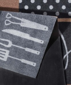 Keukenloper Dinner Wasbaar 30°C bruin - close up, thumbnail