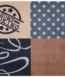 Keukenloper Dinner Wasbaar 30°C bruin - overzicht schuin, thumbnail