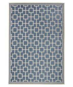 Binnen & buiten vloerkleed Bay - blauw - overzicht boven, thumbnail