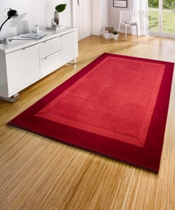 Design vloerkleed Band - rood - sfeer