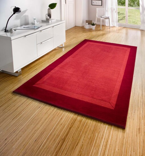 Design vloerkleed Band - rood - sfeer