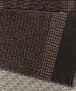 Design vloerkleed Band - bruin - close up, thumbnail