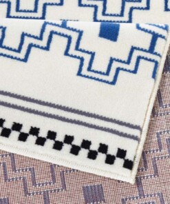 Design vloerkleed Cubic - crème/blauw - close up, thumbnail Design vloerkleed Cubic - crème/blauw - close up, thumbnail