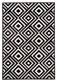 Design vloerkleed ruiten Art - zwart/wit - overzicht boven, thumbnail Design vloerkleed ruiten Art - zwart/wit - overzicht boven, thumbnail