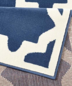 Design vloerkleed Noble - blauw/crème - close up, thumbnail Design vloerkleed Noble - blauw/crème - close up, thumbnail