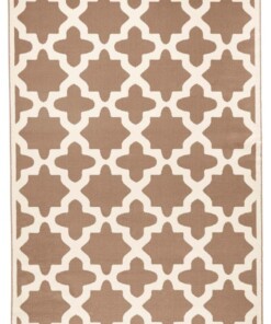 Design vloerkleed Noble - taupe/crème - overzicht boven