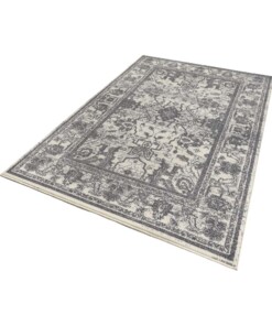 Design vintage tapijt Glorious - grijs/crème - overzicht schuin, thumbnail