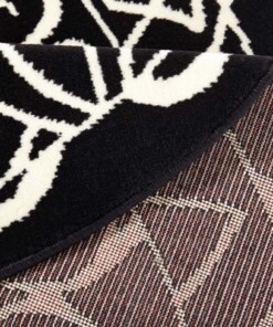 Modern vloerkleed rond Mandala - zwart - close up, thumbnail Modern vloerkleed rond Mandala - zwart - close up, thumbnail