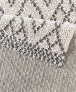 Modern design vloerkleed Chess - crème/grijs - close up, thumbnail