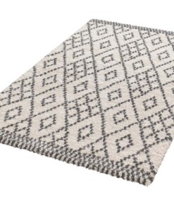 Modern design vloerkleed Chess - crème/grijs