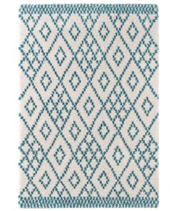 Modern design vloerkleed Chess - crème/blauw - overzicht boven, thumbnail