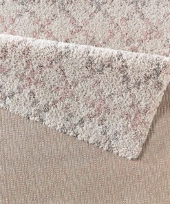 Modern design vloerkleed Cameo - crème/roze - close up, thumbnail