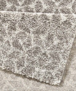 Hoogpolig modern vloerkleed Nova - grijs - close up, thumbnail