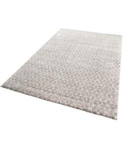 Hoogpolig modern vloerkleed Nova - grijs - overzicht schuin, thumbnail