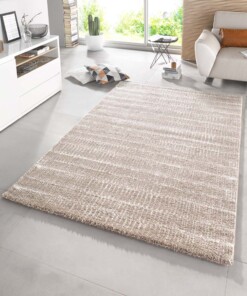 Hoogpolig modern vloerkleed Nova - grijs/taupe - sfeer