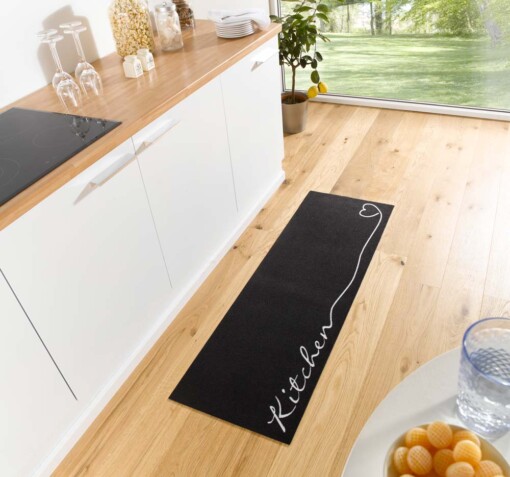 Design Keukenloper Wasbaar 30°C zwart - sfeer