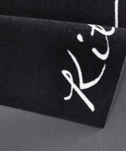 Design Keukenloper Wasbaar 30°C zwart - close up, thumbnail