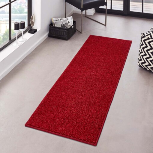 Moderne effen loper Pure - rood - sfeer