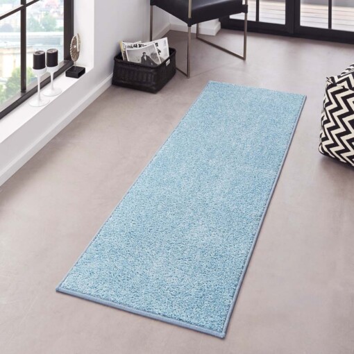 Moderne effen loper Pure - blauw - sfeer