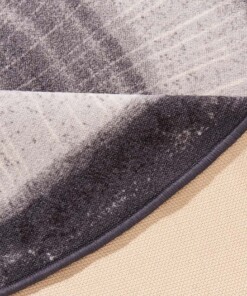 Rond vloerkleed boomstam Bastia - grijs - close up, thumbnail