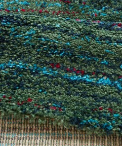 Hoogpolig modern vloerkleed Chic - groen - close up, thumbnail Hoogpolig modern vloerkleed Chic - groen - close up, thumbnail