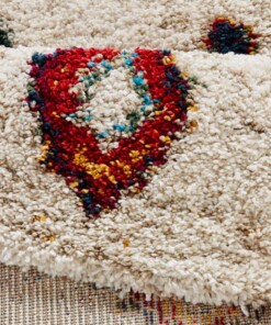 Bohemian vloerkleed Boho Geometric - crème - close up, thumbnail Bohemian vloerkleed Boho Geometric - crème - close up, thumbnail