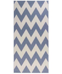 Loper binnen & buiten zigzag Unique - blauw - overzicht boven, thumbnail