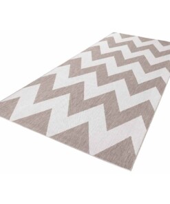 Loper binnen & buiten zigzag Unique - beige - overzicht schuin, thumbnail