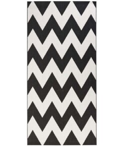 Loper binnen & buiten zigzag Unique - zwart - overzicht boven