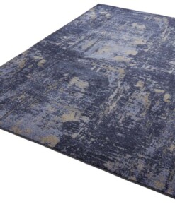 Vintage vloerkleed golden Gate - blauw/zilver - overzicht schuin, thumbnail