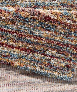 Hoogpolig vloerkleed Gravel - bruin - close up, thumbnail