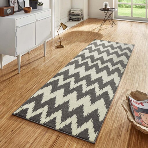 Design loper Fabric - grijs/crème - sfeer