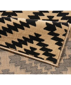 Design loper ruiten Nordic - bruin - close up, thumbnail