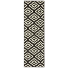 Design loper ruiten Nordic - zwart - overzicht boven, thumbnail Design loper ruiten Nordic - zwart - overzicht boven, thumbnail