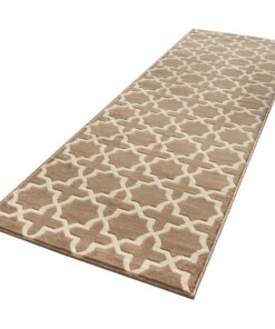 Design loper Glam - bruin - overzicht schuin, thumbnail