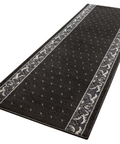 Design loper Floret - zwart - overzicht schuin, thumbnail