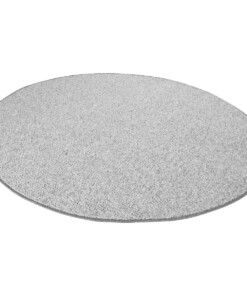 Rond vloerkleed Wol-optiek - grijs - overzicht schuin, thumbnail