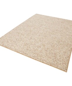 Vloerkleed Wol-optiek - beige/bruin - overzicht schuin, thumbnail