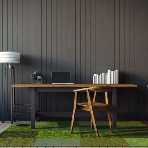 The modern interior of home office / 3D render image classical c