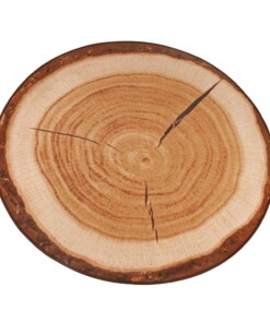 Rond vloerkleed boomstam Bastia - bruin - overzicht boven, thumbnail