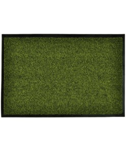 Modern effen deurmat Green & Clean - groen - overzicht boven