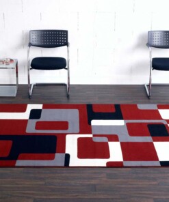 Modern vloerkleed Retro - rood