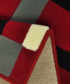 Modern vloerkleed Retro - rood - close up, thumbnail Modern vloerkleed Retro - rood - close up, thumbnail