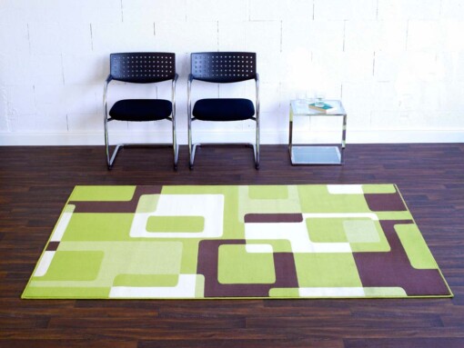 Modern vloerkleed Retro - groen