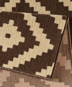 Moderne loper ruiten - Diamond donkerbruin/beige - close up, thumbnail Moderne loper ruiten - Diamond donkerbruin/beige - close up, thumbnail