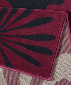 Modern vloerkleed bloemen Flora - paars - close up, thumbnail Modern vloerkleed bloemen Flora - paars - close up, thumbnail