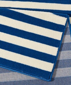 Modern vloerkleed Panel - blauw/crème - close up, thumbnail